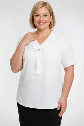 Bijela bluza s volanima