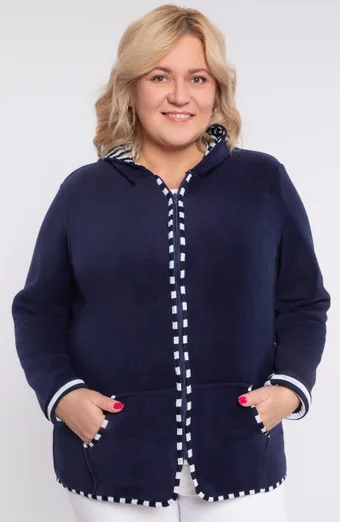 Tamnoplava flis bluza