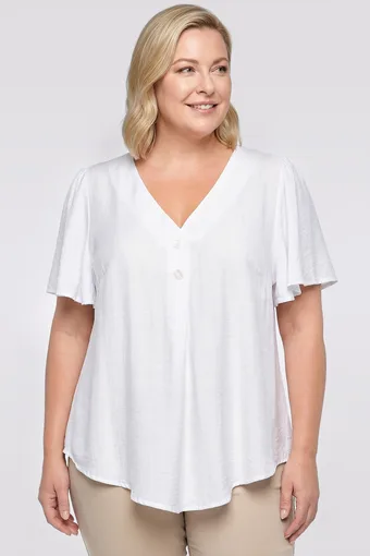 Bijela bluza s leptir rukavima