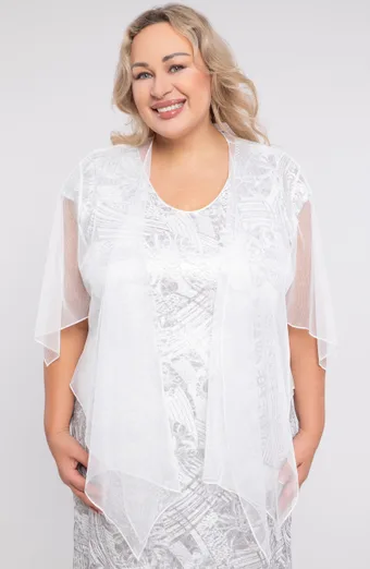 Bijeli šifonski bolero