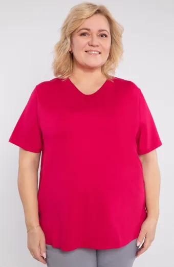 Tamno roza pletena bluza