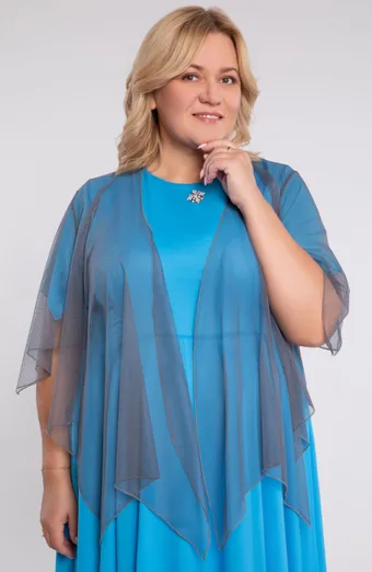 Sivi šifonski bolero