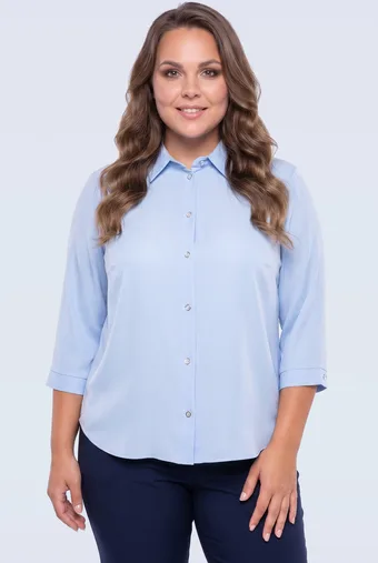 copy of Tamnoplava bluza s bijelim uzorkom i džepovima