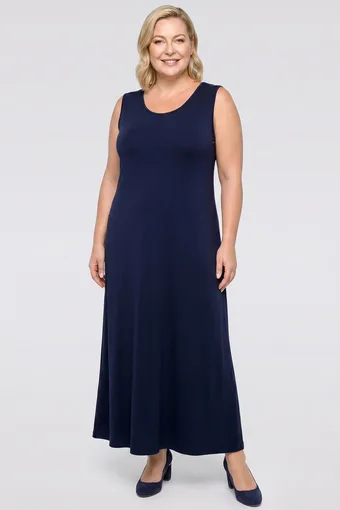 Tamnoplava maxi haljina