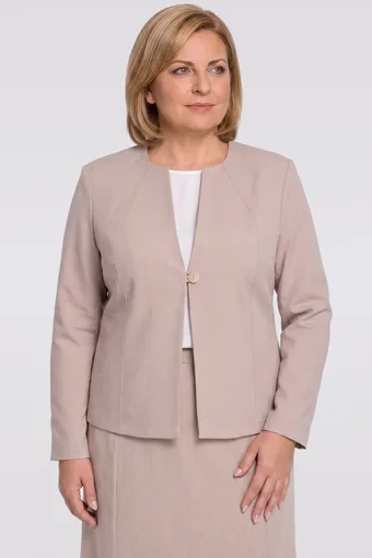 Bež lanena sako s džepovima