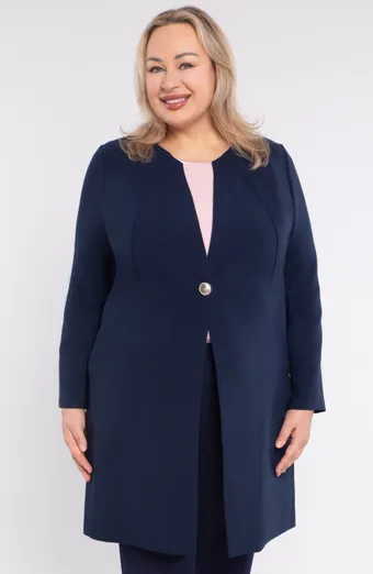 Elegantni tamnoplavi kaput