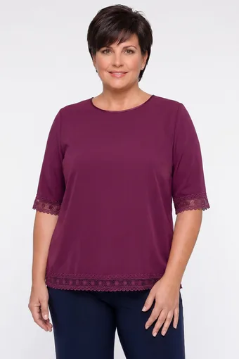 Ljubičasta bluza s čipkom