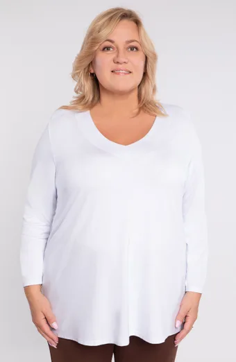 Bijela viskozna bluza