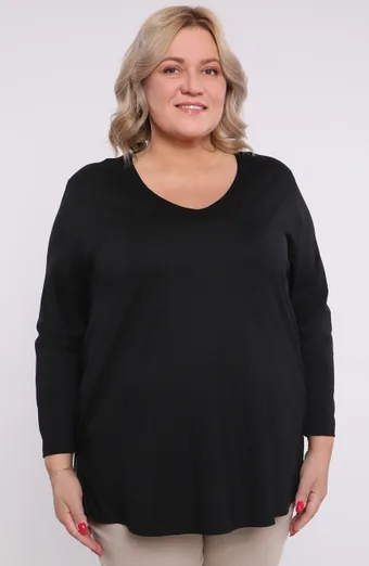 Crna viskozna bluza