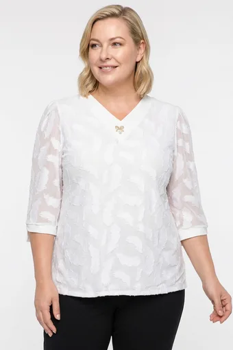 Bijela bluza s uzorkom