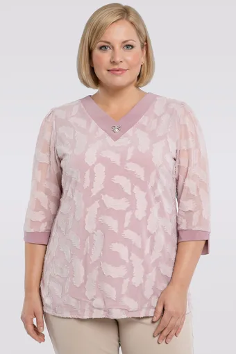 Ružičasta bluza s uzorkom