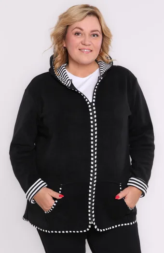 Crna flis bluza