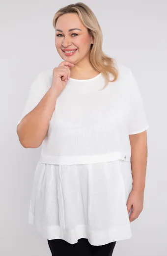 Bijela lanena bluza