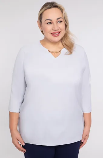 Siva bluza sa zlatnim ukrasima