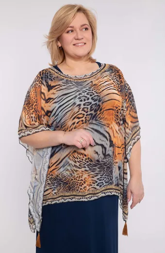 Pončo s uzorkom tigra