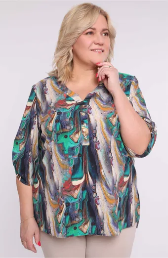 Zelena bluza s uzorkom