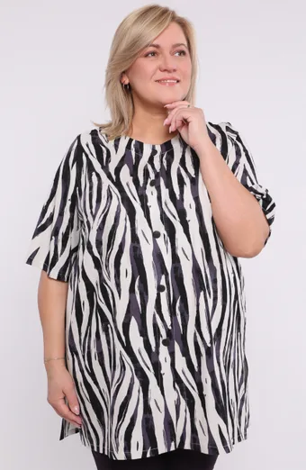 Bež zebra tunika