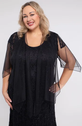 Crni šifonski bolero
