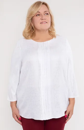 Bijela bluza sa srebrnim uzorkom