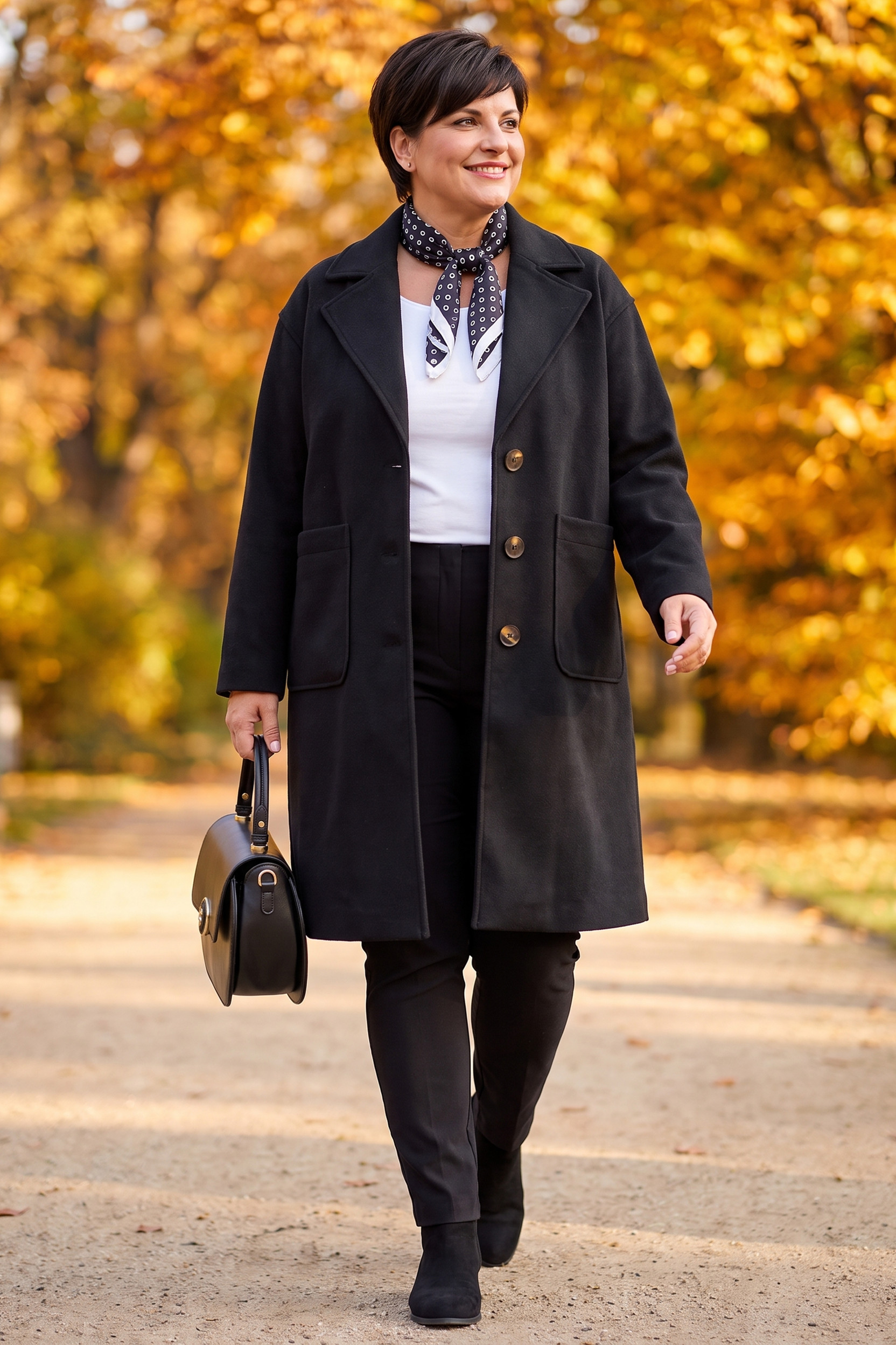Crni jesenski kaput