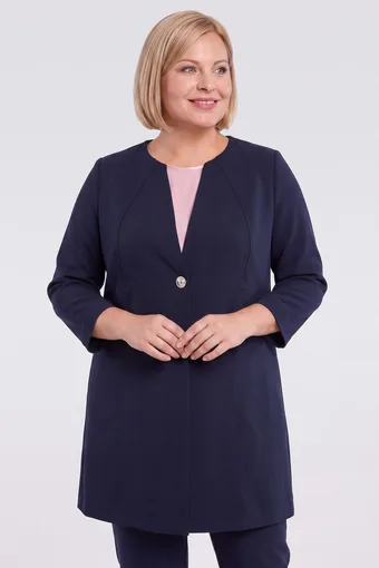 Elegantni tamnoplavi kaput