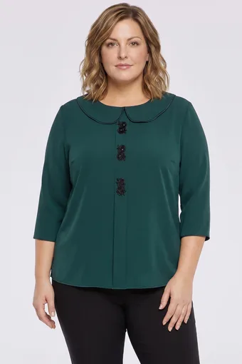 Zelena bluza s ukrasnim vezom