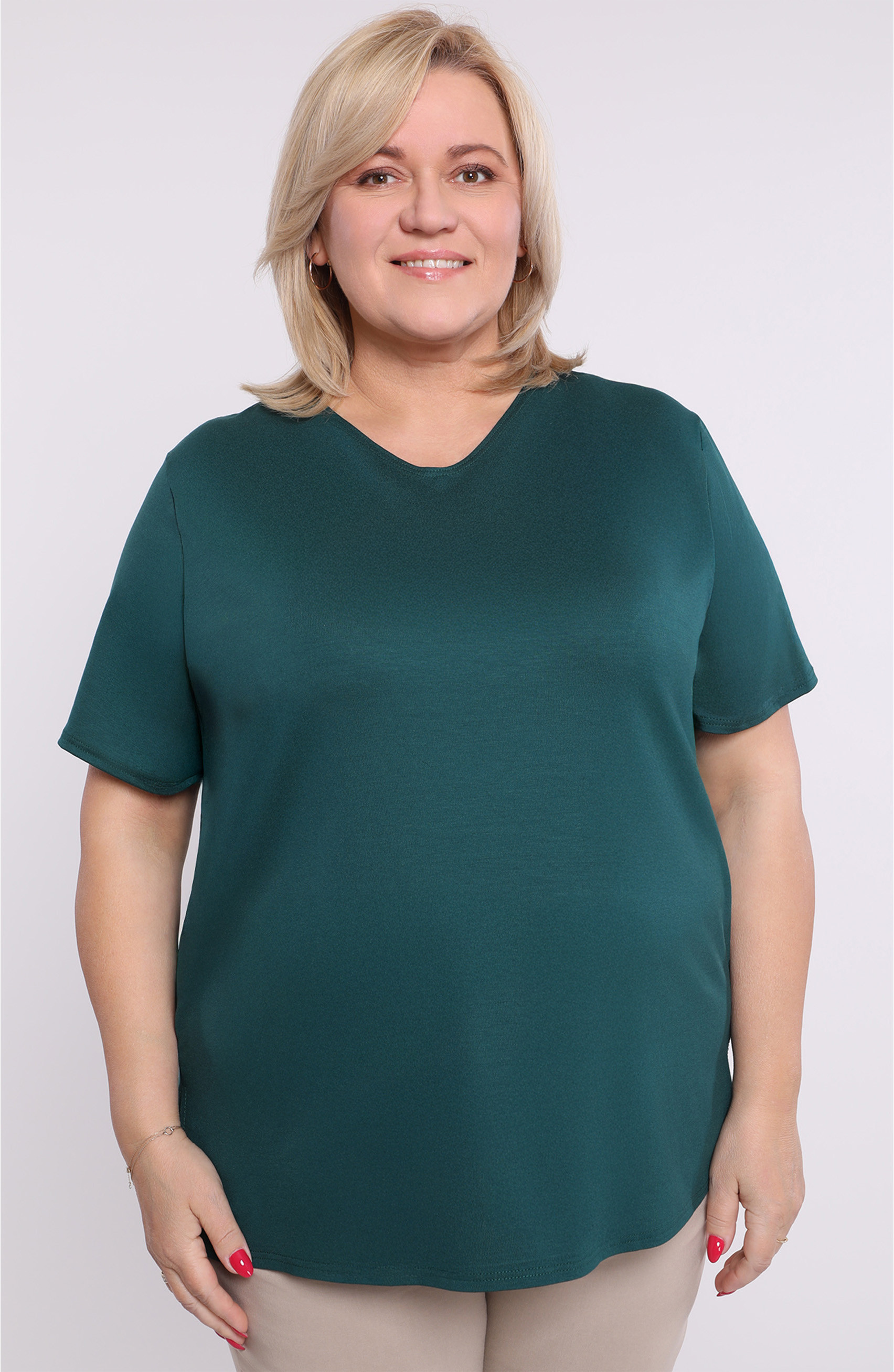 Tamno zelena pletena bluza