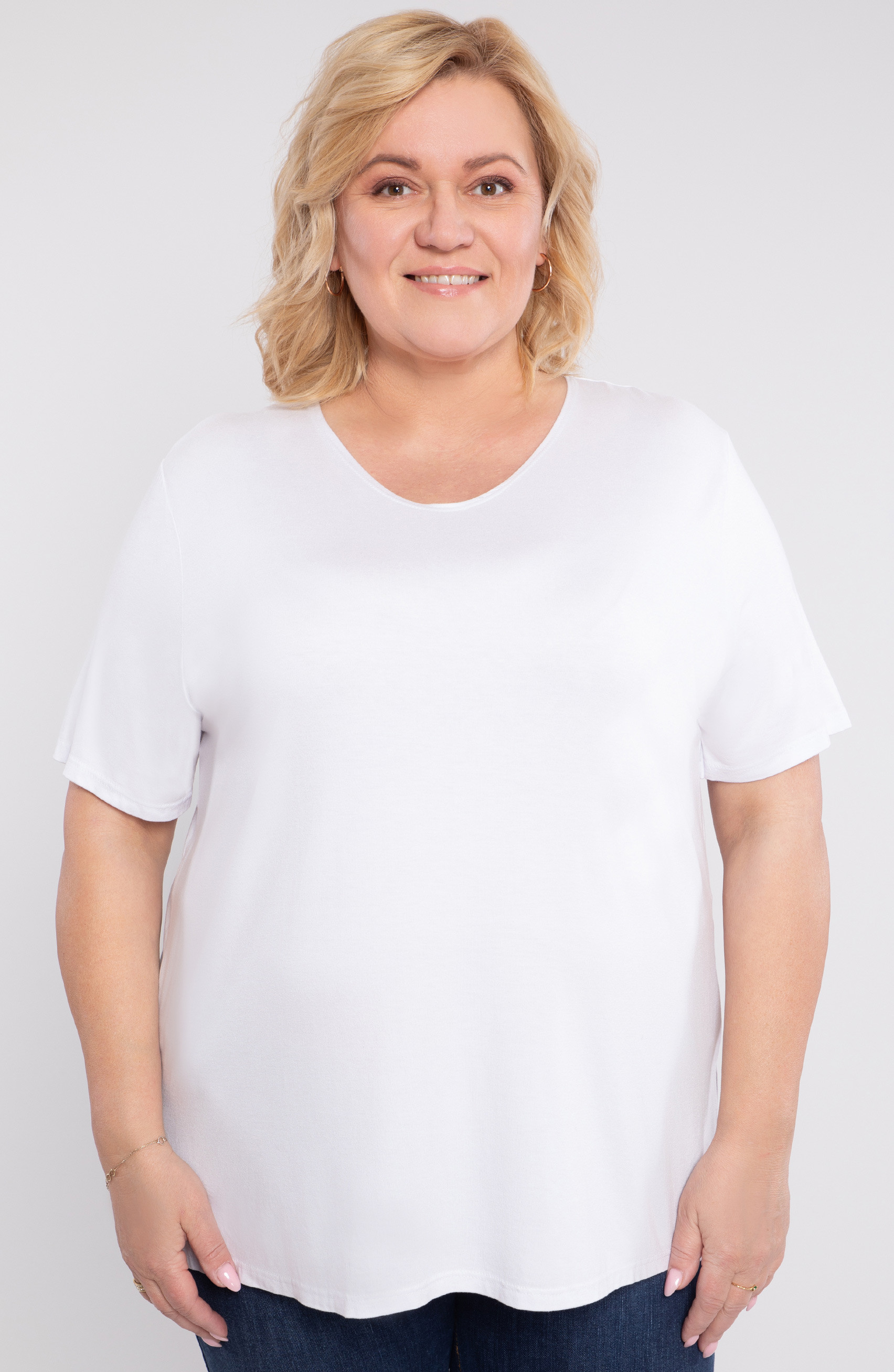 Bijela pletena bluza