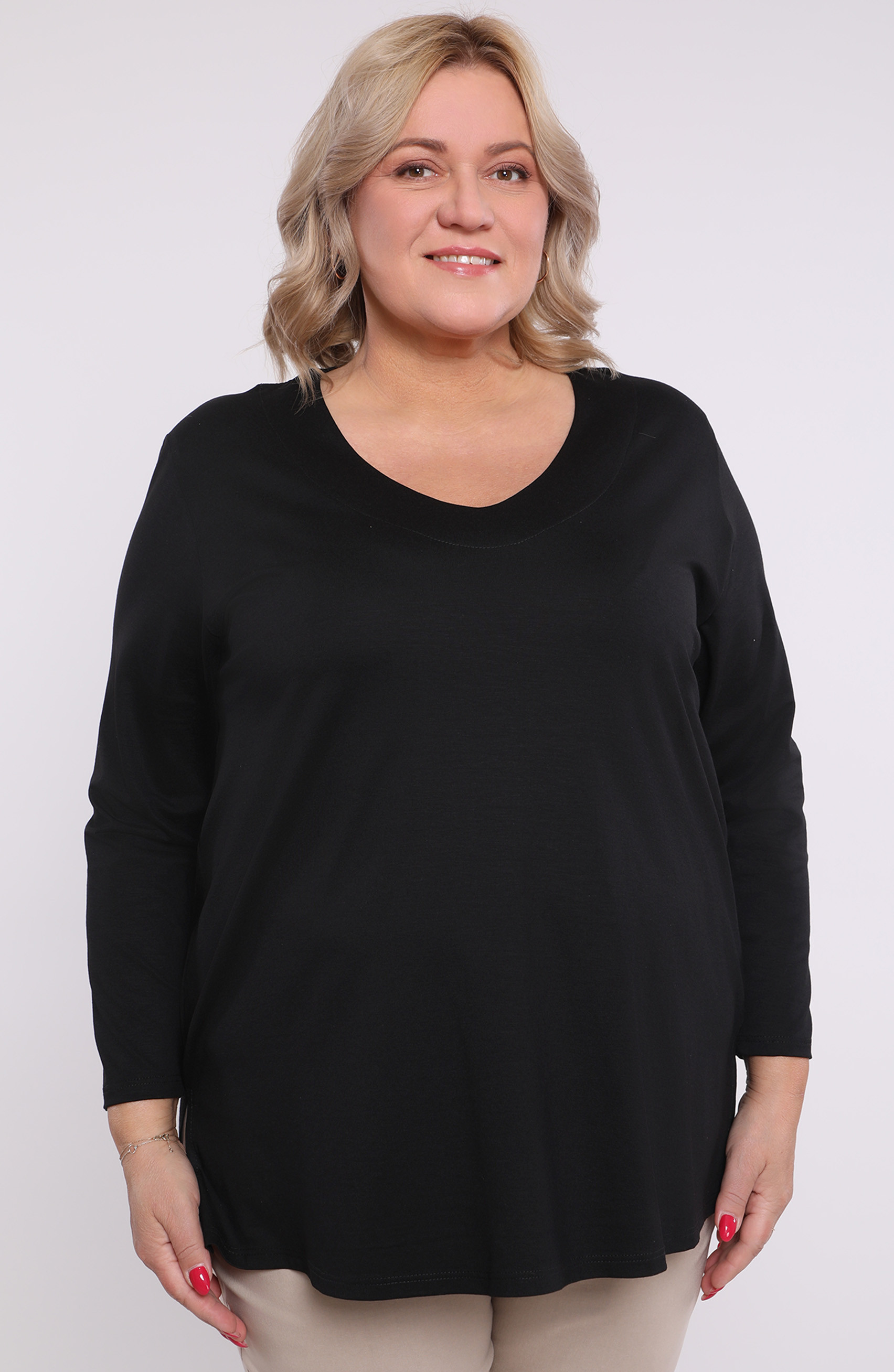 Crna viskozna bluza